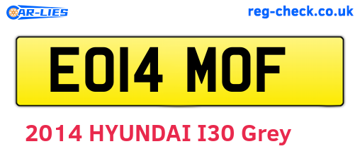 EO14MOF are the vehicle registration plates.