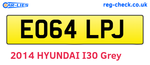 EO64LPJ are the vehicle registration plates.