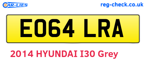 EO64LRA are the vehicle registration plates.