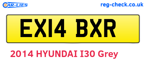 EX14BXR are the vehicle registration plates.