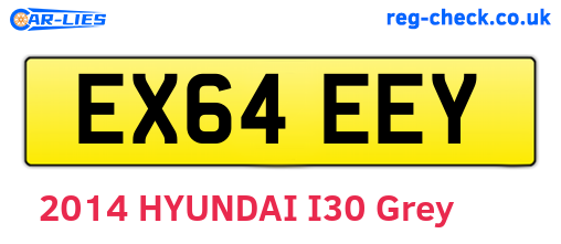 EX64EEY are the vehicle registration plates.