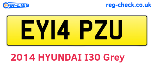 EY14PZU are the vehicle registration plates.