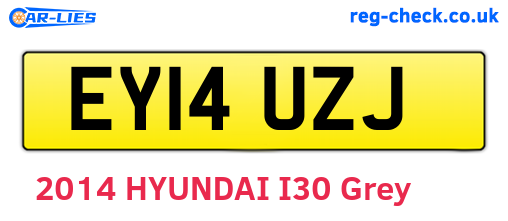 EY14UZJ are the vehicle registration plates.