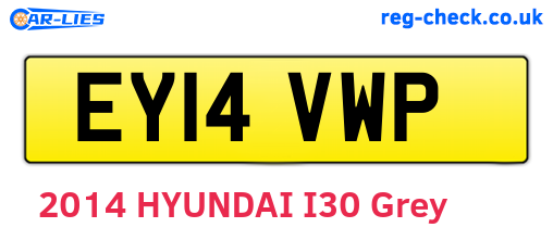 EY14VWP are the vehicle registration plates.