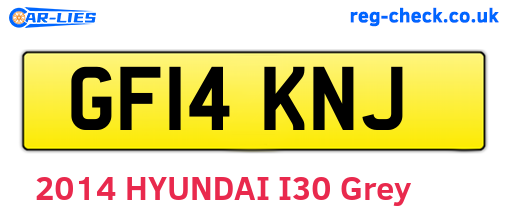 GF14KNJ are the vehicle registration plates.