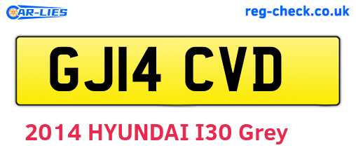 GJ14CVD are the vehicle registration plates.