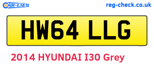 HW64LLG are the vehicle registration plates.