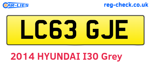 LC63GJE are the vehicle registration plates.