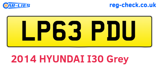 LP63PDU are the vehicle registration plates.