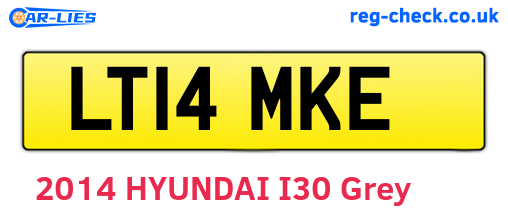 LT14MKE are the vehicle registration plates.