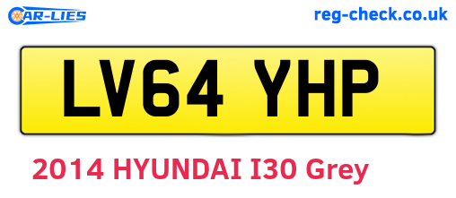 LV64YHP are the vehicle registration plates.