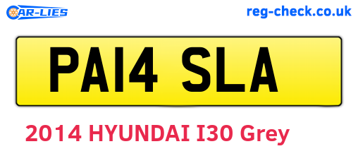 PA14SLA are the vehicle registration plates.