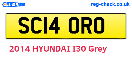 SC14ORO are the vehicle registration plates.