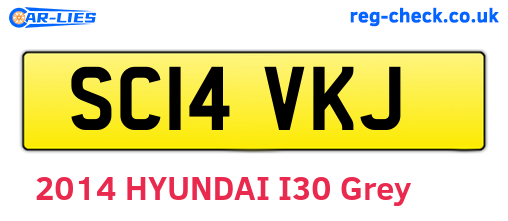 SC14VKJ are the vehicle registration plates.