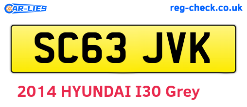 SC63JVK are the vehicle registration plates.