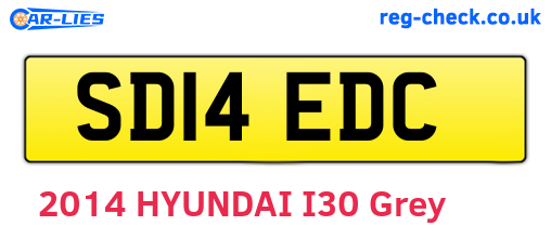 SD14EDC are the vehicle registration plates.