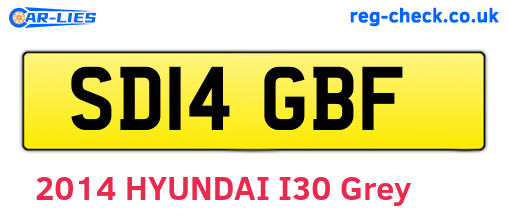 SD14GBF are the vehicle registration plates.