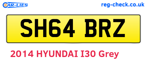 SH64BRZ are the vehicle registration plates.