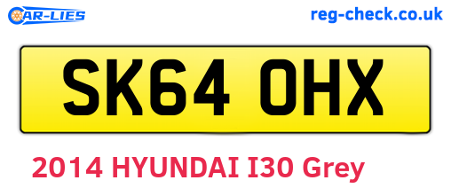 SK64OHX are the vehicle registration plates.