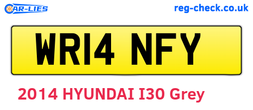 WR14NFY are the vehicle registration plates.