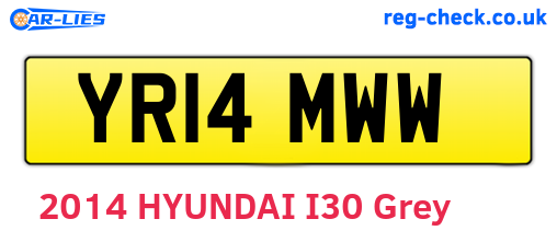 YR14MWW are the vehicle registration plates.