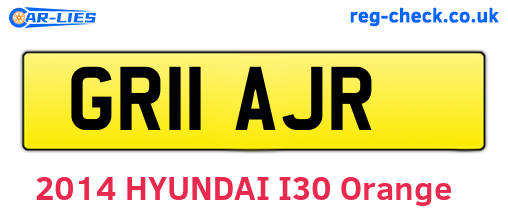 GR11AJR are the vehicle registration plates.