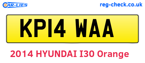 KP14WAA are the vehicle registration plates.