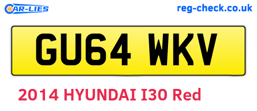 GU64WKV are the vehicle registration plates.