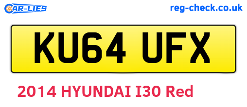 KU64UFX are the vehicle registration plates.