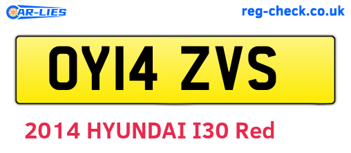 OY14ZVS are the vehicle registration plates.