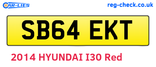 SB64EKT are the vehicle registration plates.