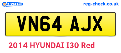 VN64AJX are the vehicle registration plates.
