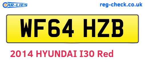 WF64HZB are the vehicle registration plates.