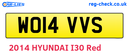 WO14VVS are the vehicle registration plates.