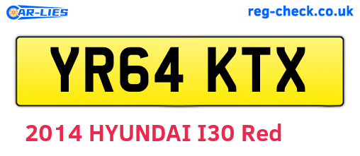 YR64KTX are the vehicle registration plates.
