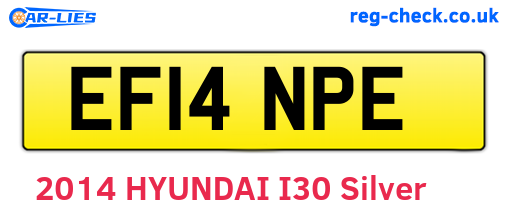 EF14NPE are the vehicle registration plates.