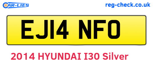 EJ14NFO are the vehicle registration plates.