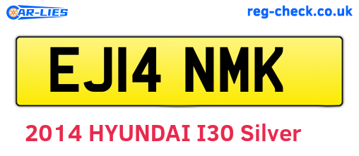 EJ14NMK are the vehicle registration plates.