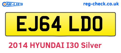 EJ64LDO are the vehicle registration plates.