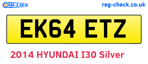 EK64ETZ are the vehicle registration plates.