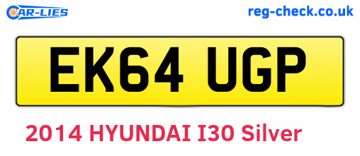 EK64UGP are the vehicle registration plates.