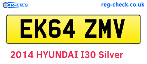 EK64ZMV are the vehicle registration plates.
