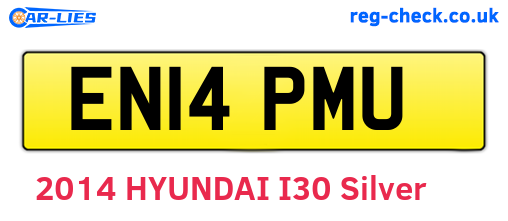 EN14PMU are the vehicle registration plates.