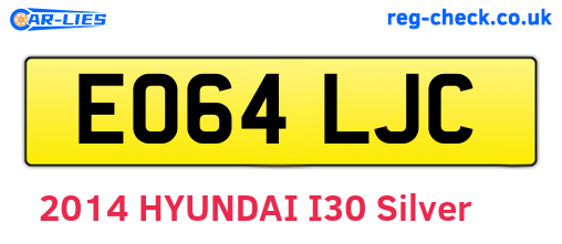 EO64LJC are the vehicle registration plates.