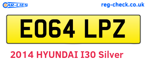 EO64LPZ are the vehicle registration plates.