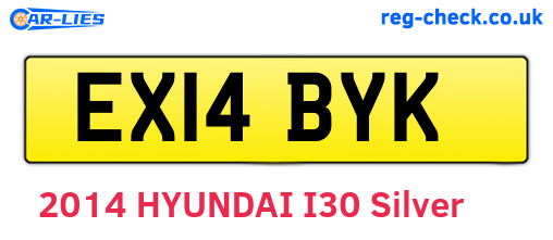 EX14BYK are the vehicle registration plates.