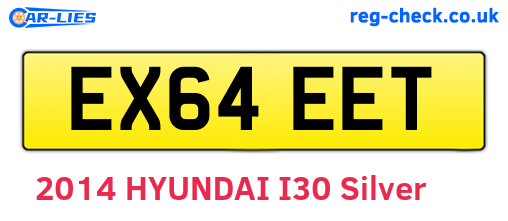 EX64EET are the vehicle registration plates.