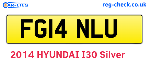 FG14NLU are the vehicle registration plates.