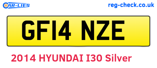 GF14NZE are the vehicle registration plates.