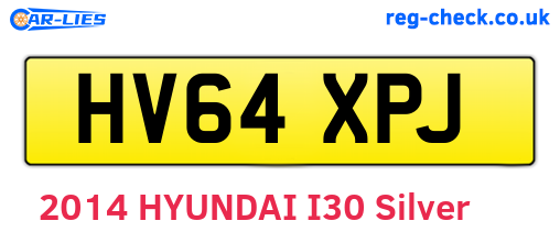 HV64XPJ are the vehicle registration plates.
